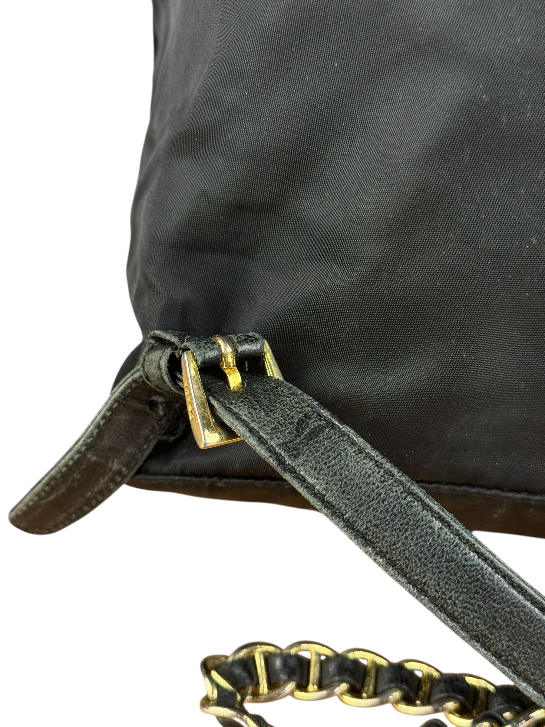 Prada Vintage Black Nylon Drawstring Backpack