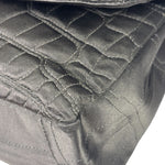 Chanel Black Matelasse Silk Double Flap Bag 2006