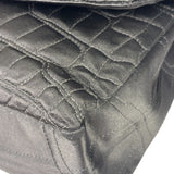 Chanel Black Matelasse Silk Double Flap Bag 2006