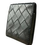 Bottega Veneta Black Intreccio Leather Coin Wallet
