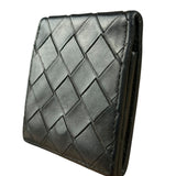 Bottega Veneta Black Intreccio Leather Coin Wallet