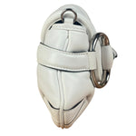 Gucci White Puffer Leather Horsebit Shoulder Bag