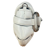 Gucci White Puffer Leather Horsebit Shoulder Bag