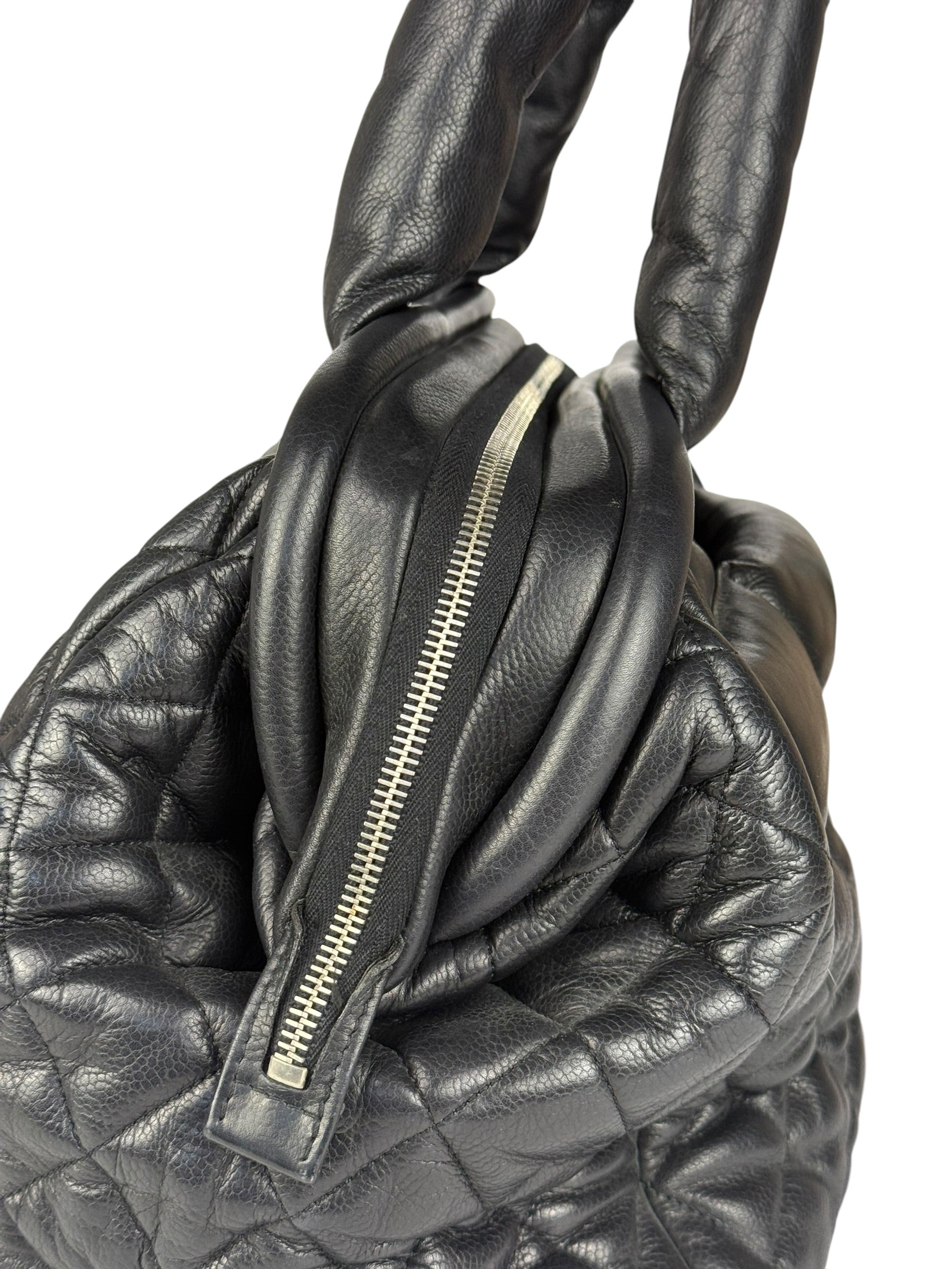Chanel Black Caviar Quilted Coco Cocoon Bowler Bag 2009
