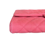 Chanel Coral Pink Matte Quilted Caviar Flap Shoulder Bag 2012
