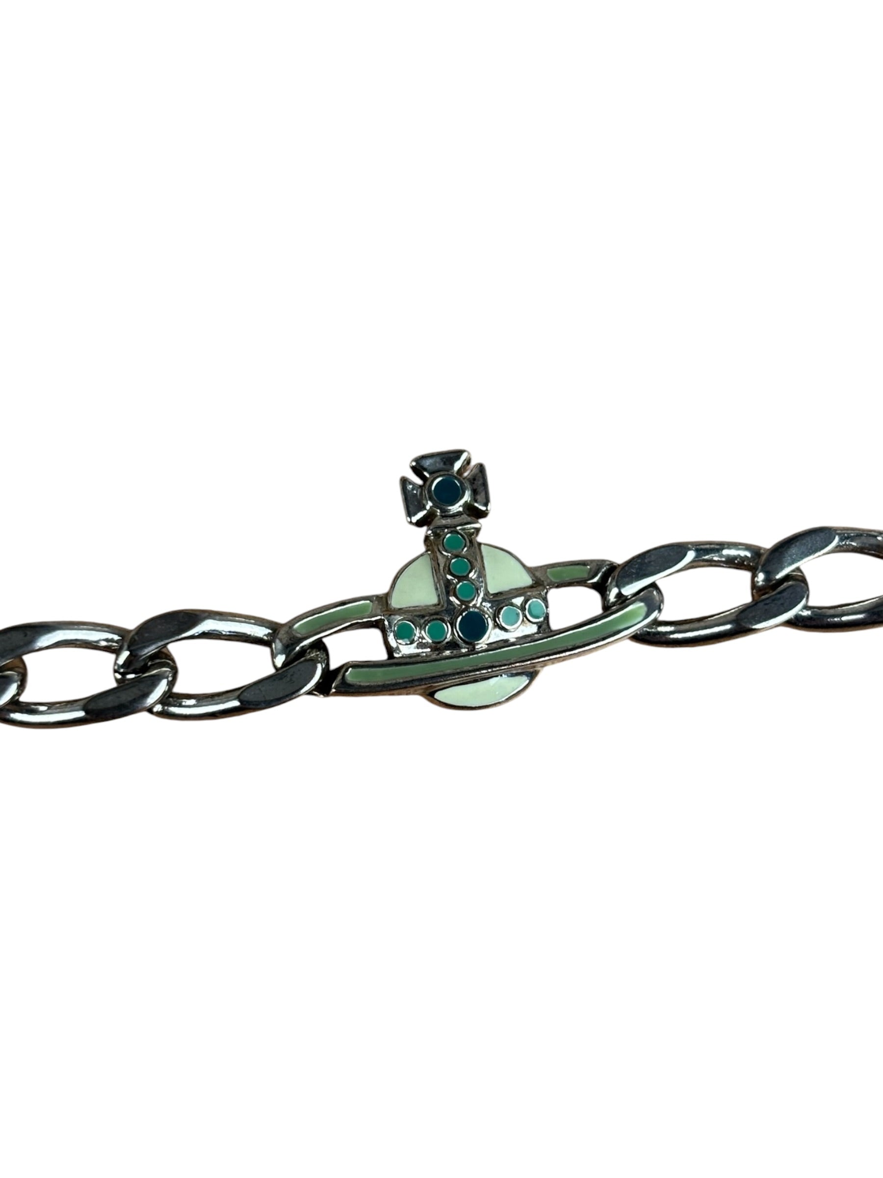 Vivienne Westwood Graziella Orb Chocker Chain Link Pendant Necklace