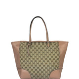 Gucci Beige/Pink Leather Trim Bree Shoulder Bag
