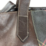 Vivienne Westwood Brown Leather Tartan Shoulder/Tote Bag
