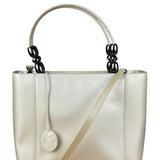 Christain Dior Leather Chrome Beaded Malice Tote Bag