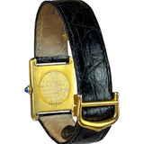 Cartier Must De Tank Tri Color Black Strap