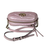 Gucci Iridescent Pink Nappa Chevron Small GG