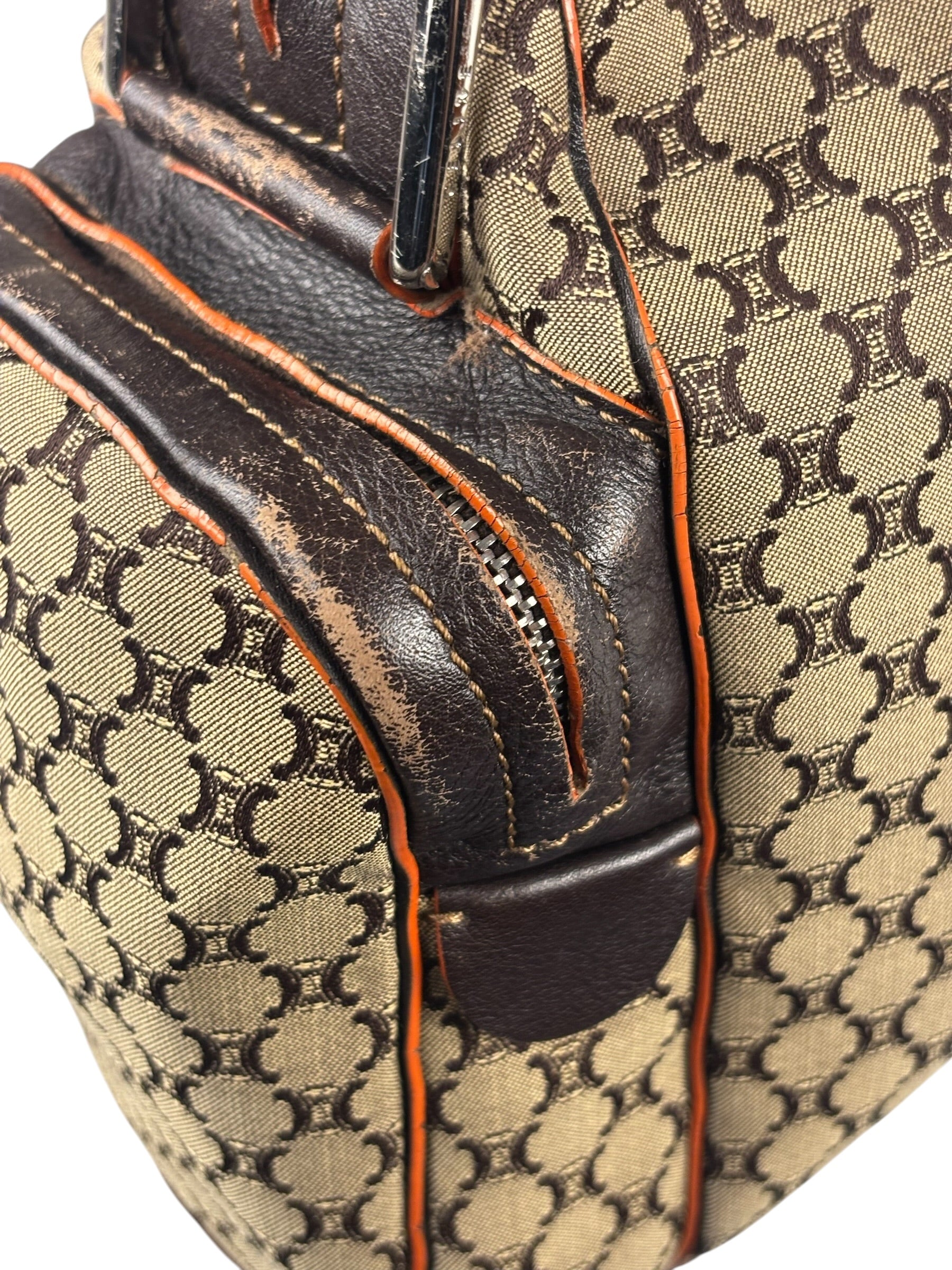 Celine Vintage Canvas Macadam Messenger Bag