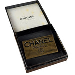 Chanel Vintage gold Plated Logo Brooch