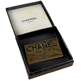 Chanel Vintage gold Plated Logo Brooch