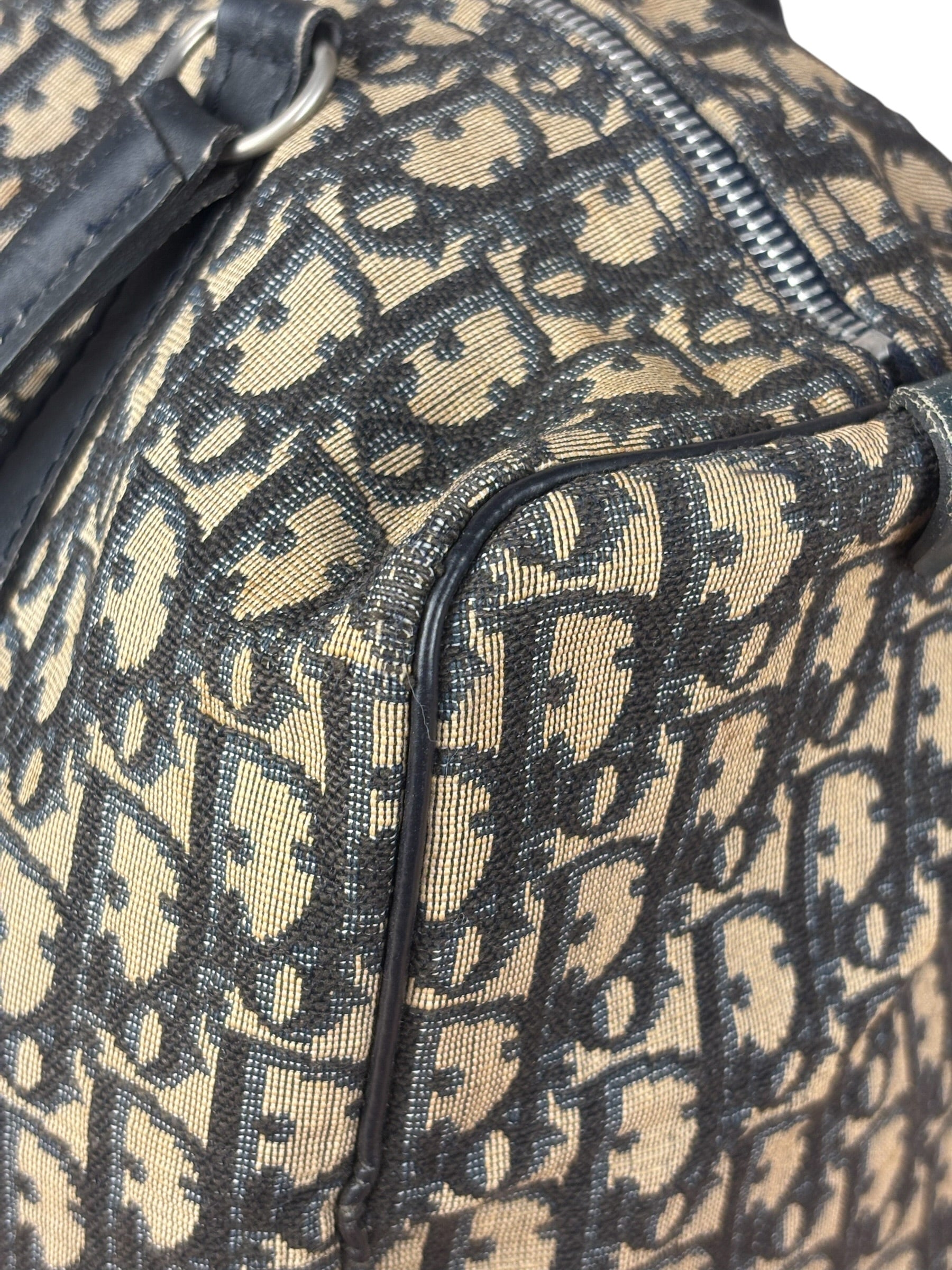 Christian Dior Canvas Monogram Trotter Mini Boston Hand Bag