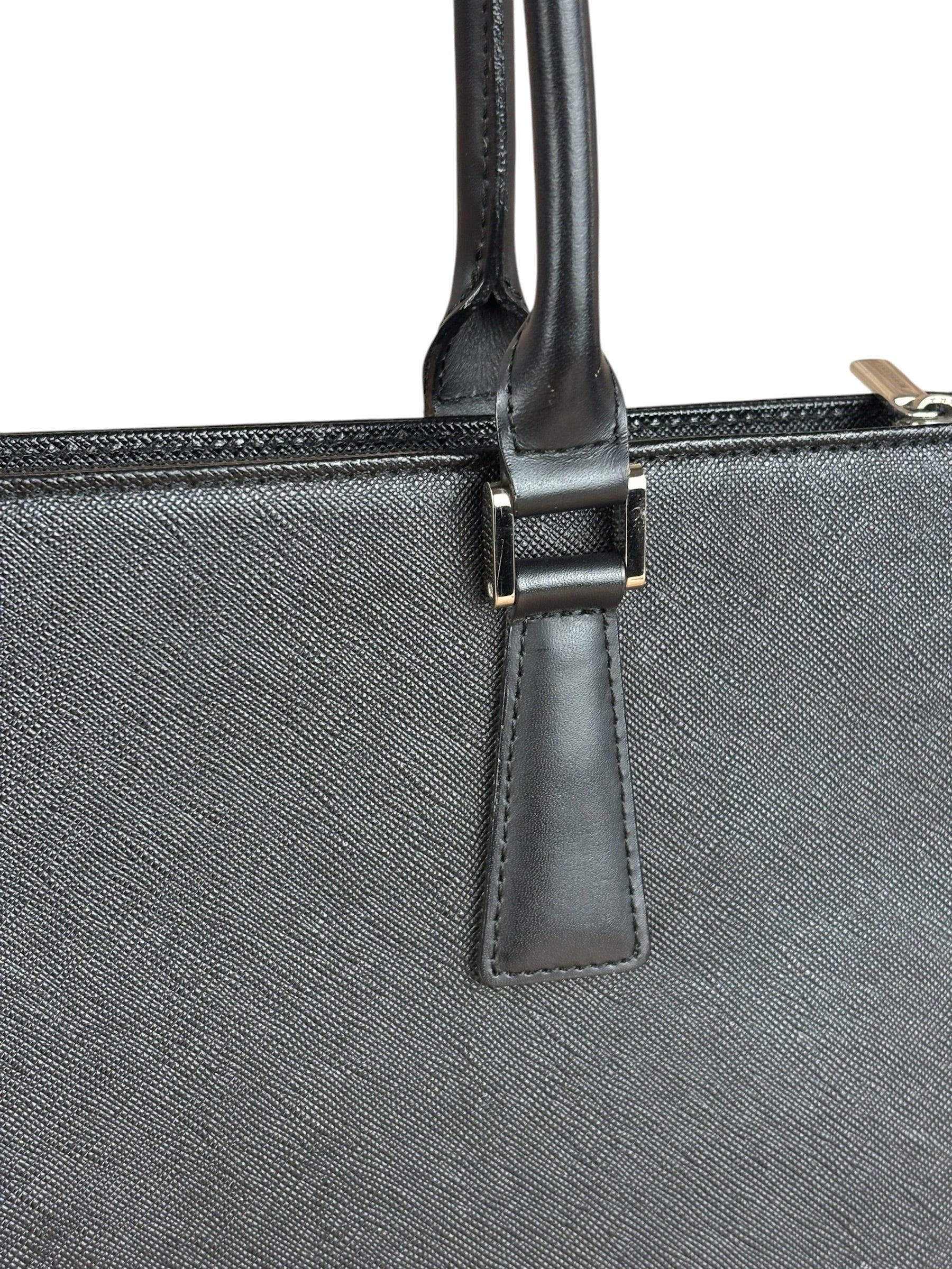 Burberry Black Saffiano Leather Tote Bag