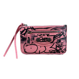 Balenciaga Pink Grafitti Le City Zip Wallet
