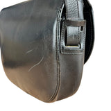 Dior Black Leather Vintage Flap Shoulder Bag