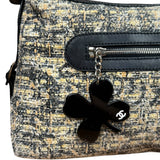 Chanel Black/Beige Tweed Clover Hobo Shoulder Bag '05-'06
