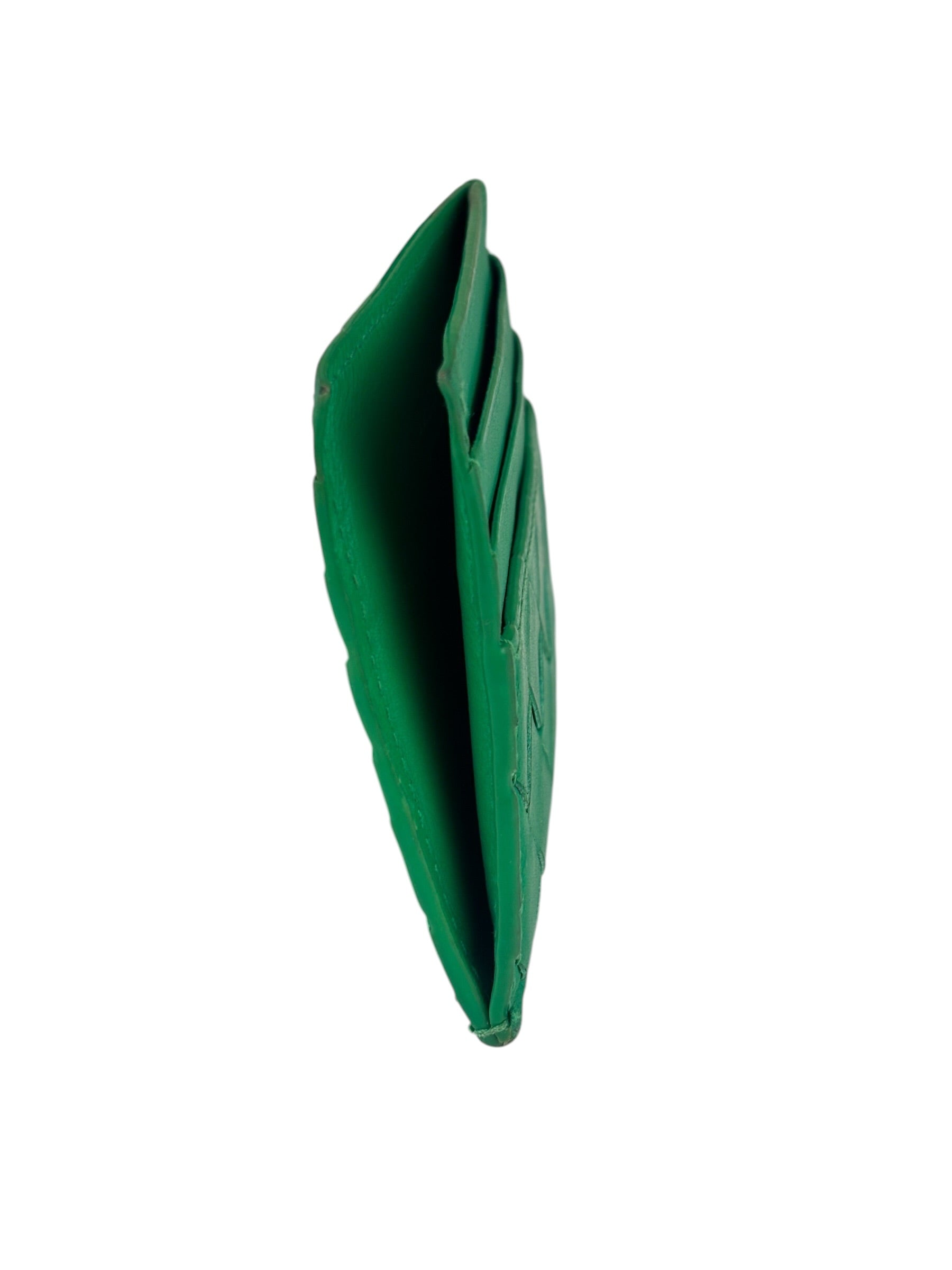 Bottega Veneta Green Intrecciato Card Holder