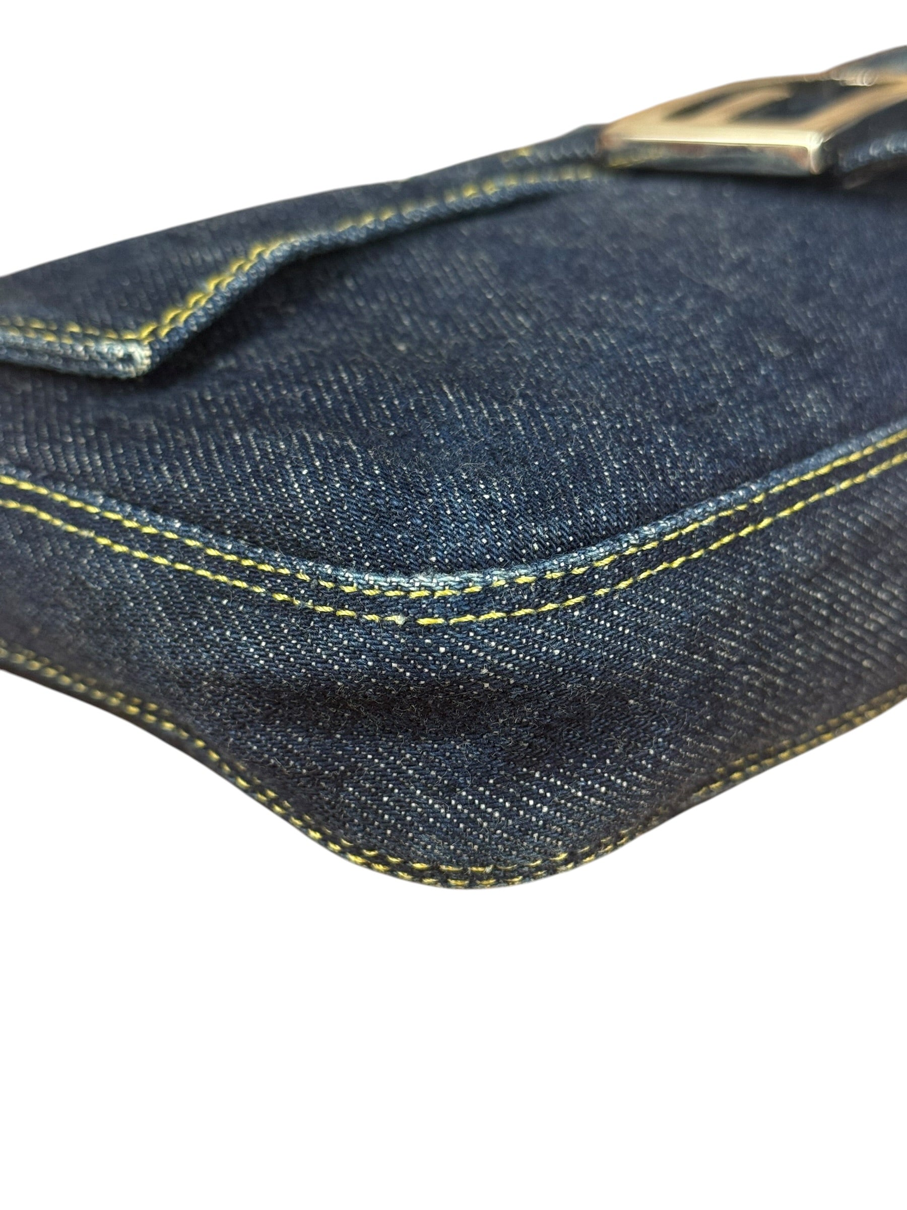 Fendi Vintage Dark Denim Baguette