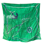 Gucci Green Cotton Rope & Anchor Scarf