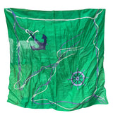 Gucci Green Cotton Rope & Anchor Scarf