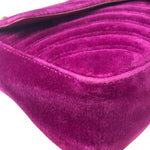 Gucci Magenta Velvet Marmont Matelasse Shoulder Bag