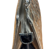 Chanel Metallic Silver Patent Leather Lucky Symbols Embossed Pochette 2007