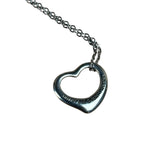 Tiffany & Co. Vintage Silver Open Heart Necklace