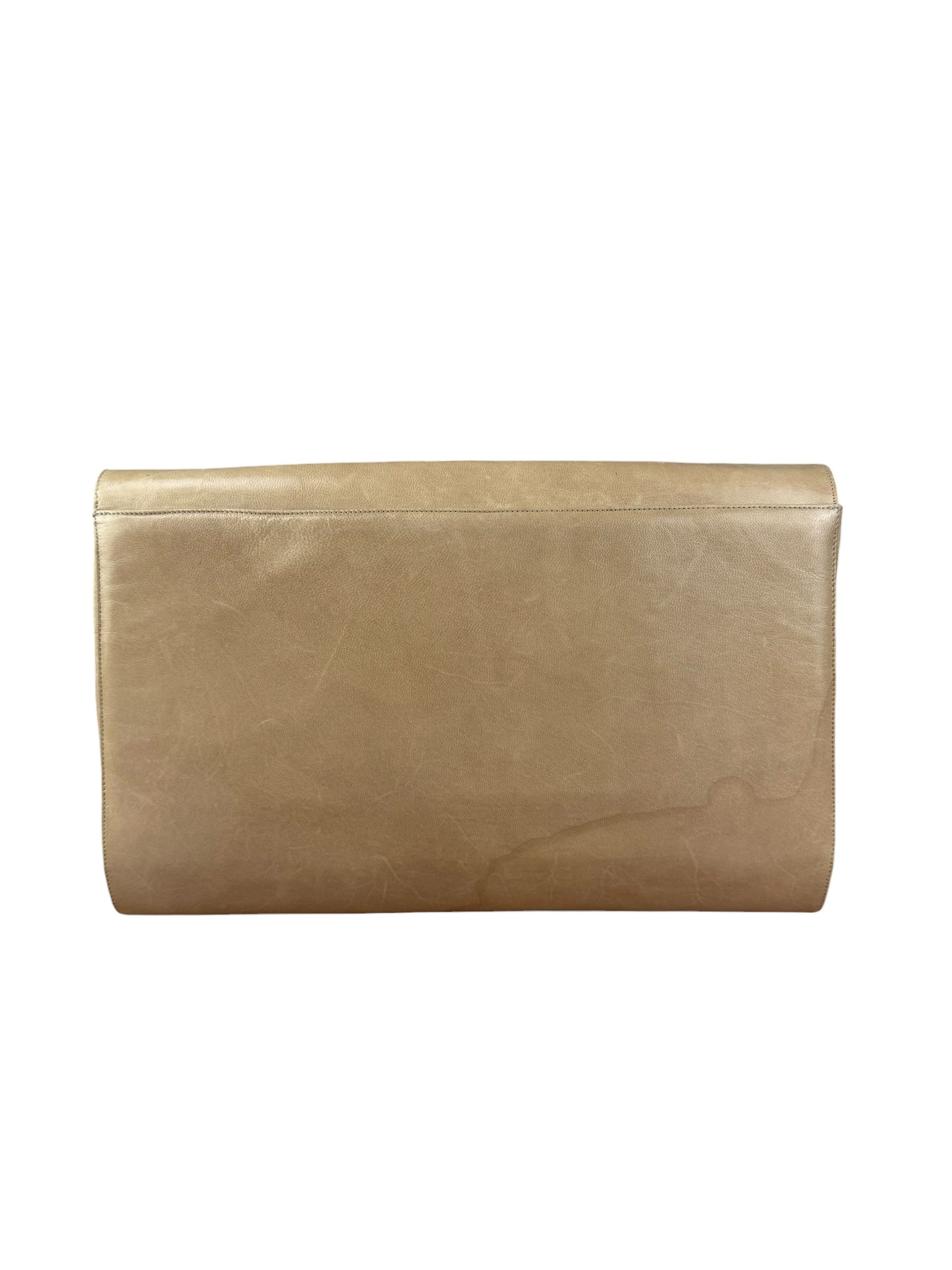 Bally Leather Bow Clutch