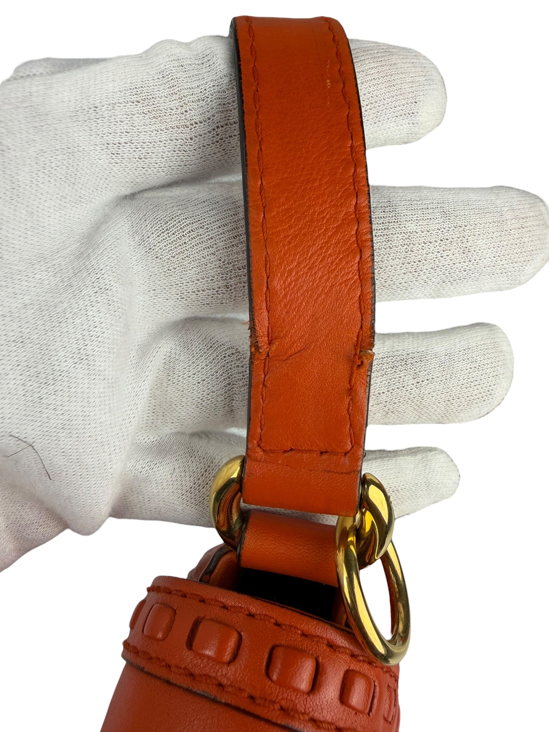 Gucci Orange Leather Snaffle Shoulder Bag