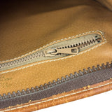 Celine Vintage Brown Leather Macadam Pouch