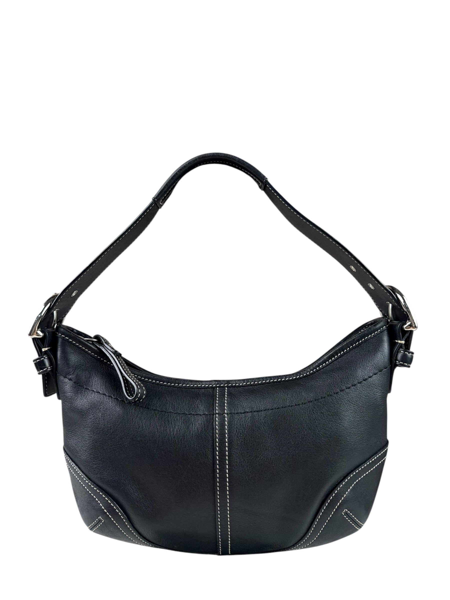 Coach Black Leather Soho Hobo Pochette