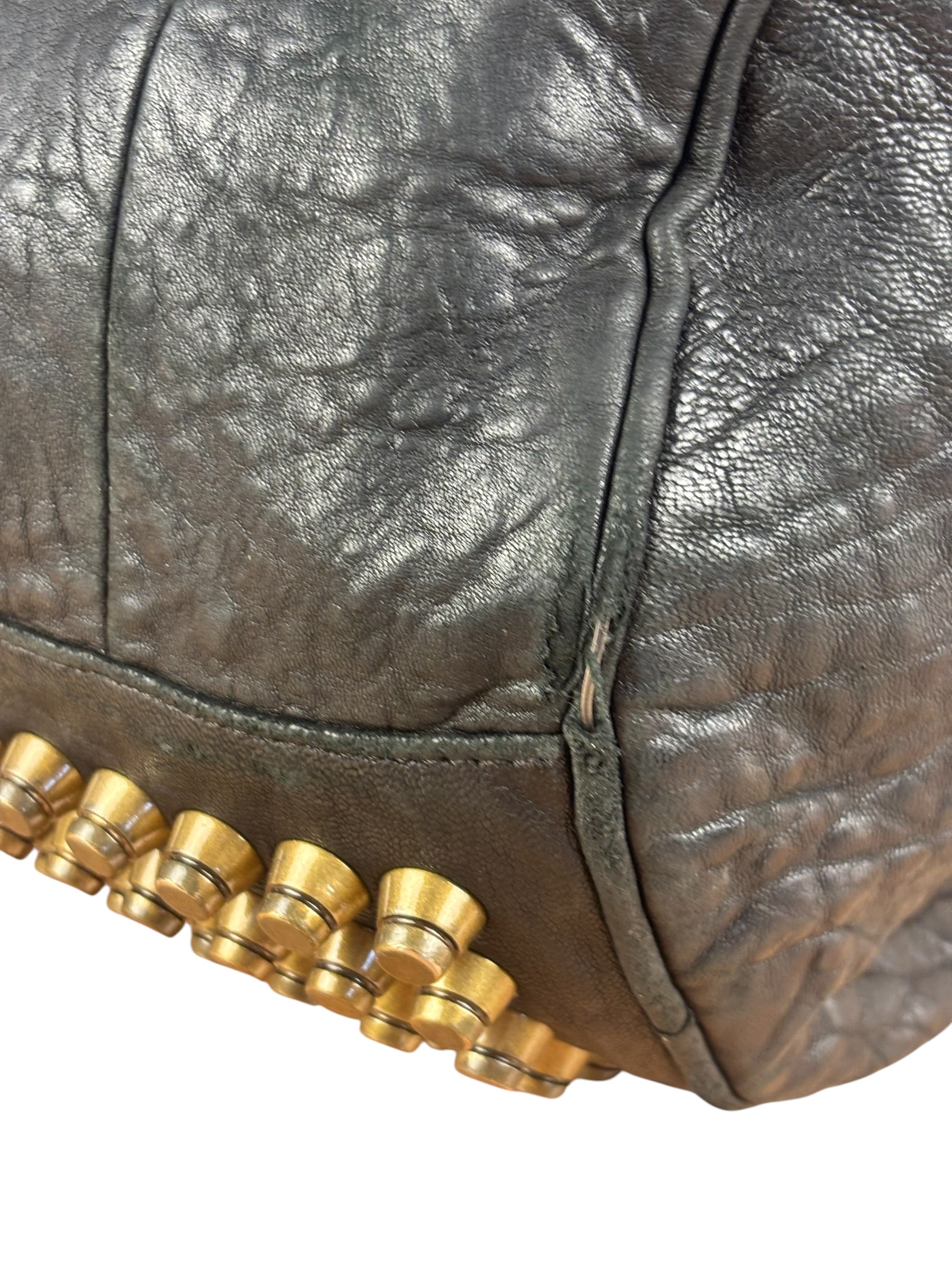 Alexander Wang Black Leather Rocco Duffel Line Shoulder/HandBag