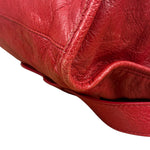 Balenciaga Red Leather Moto City Shoulder Bag Medium