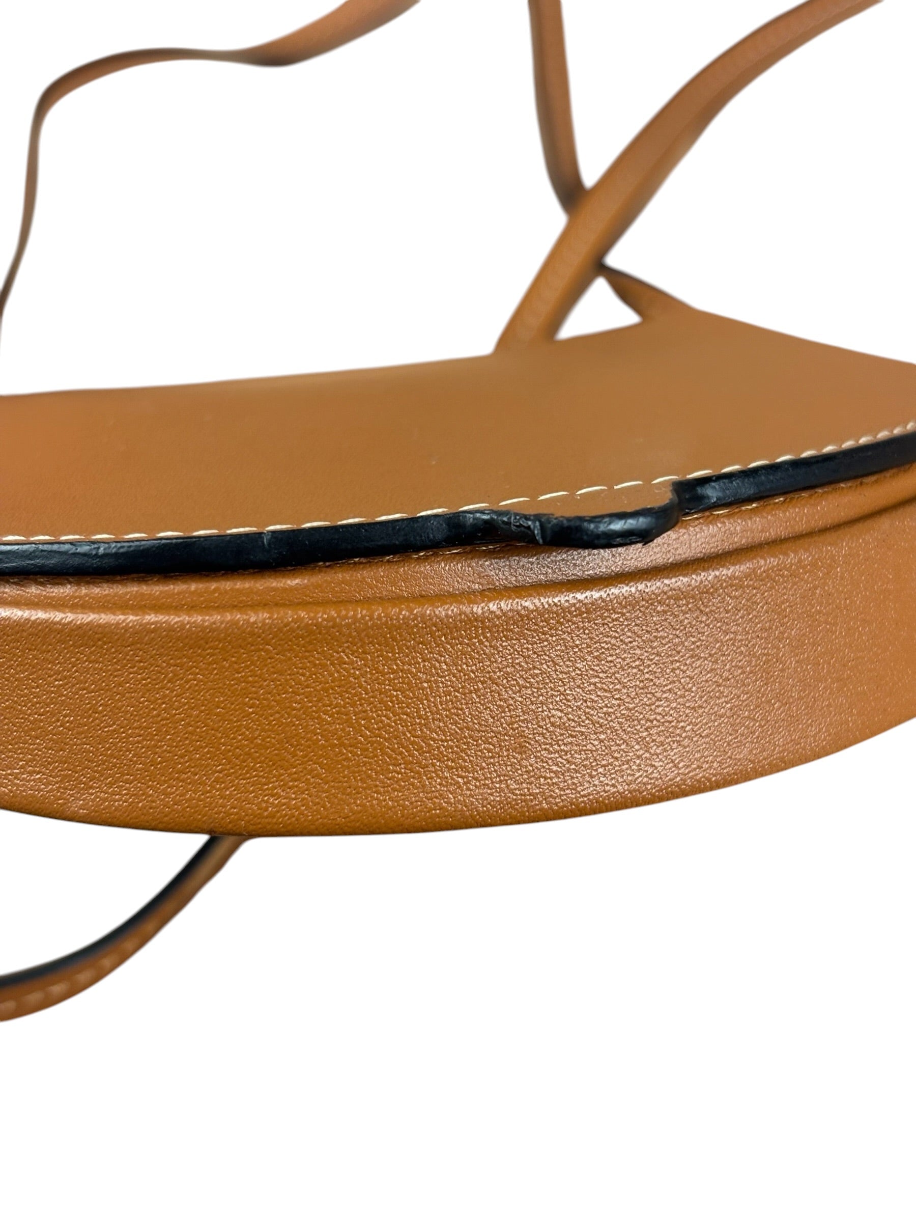 Loewe Camel Leather Heel Crossbody