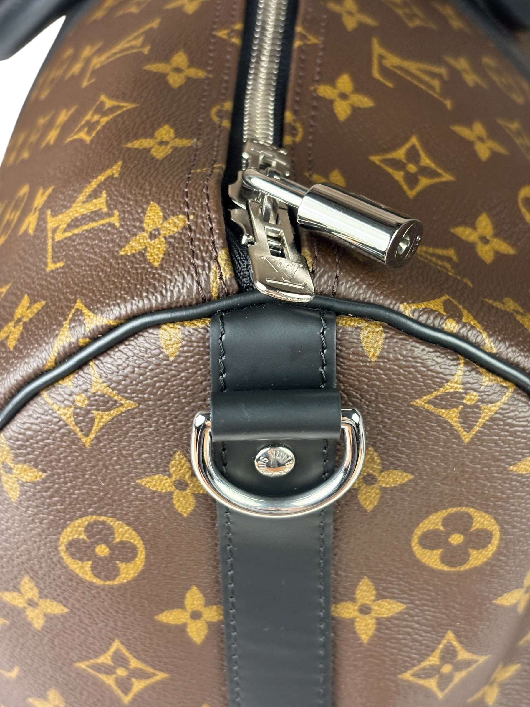 Louis Vuitton Black/Brown Monogram Keepall 55