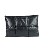 Bottega Veneta Black Leather Maxi Intrecciato Padded Pouch