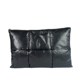 Bottega Veneta Black Leather Maxi Intrecciato Padded Pouch