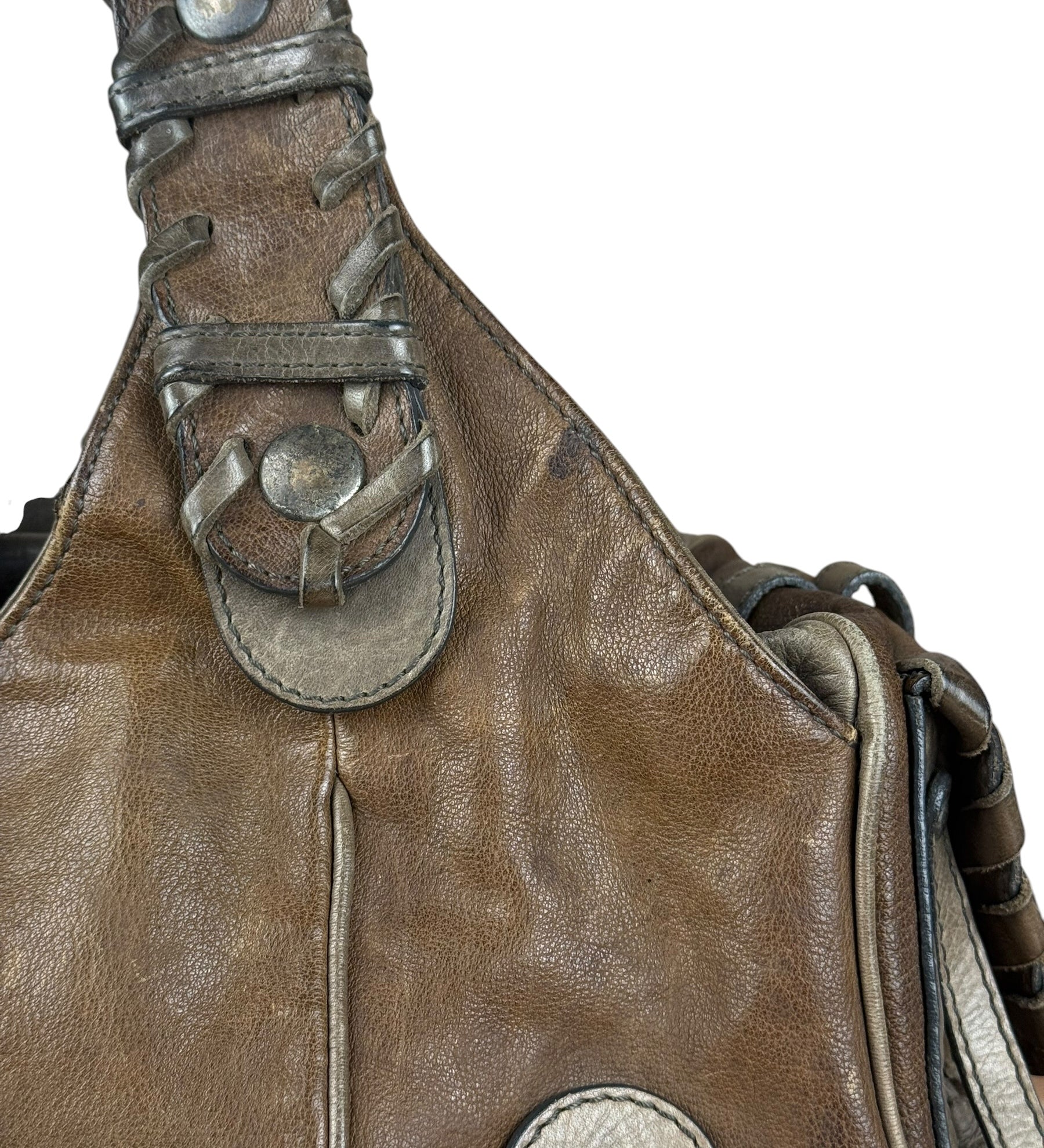 Chloe Vintage Brown Leather Silverado Shoulder Bag