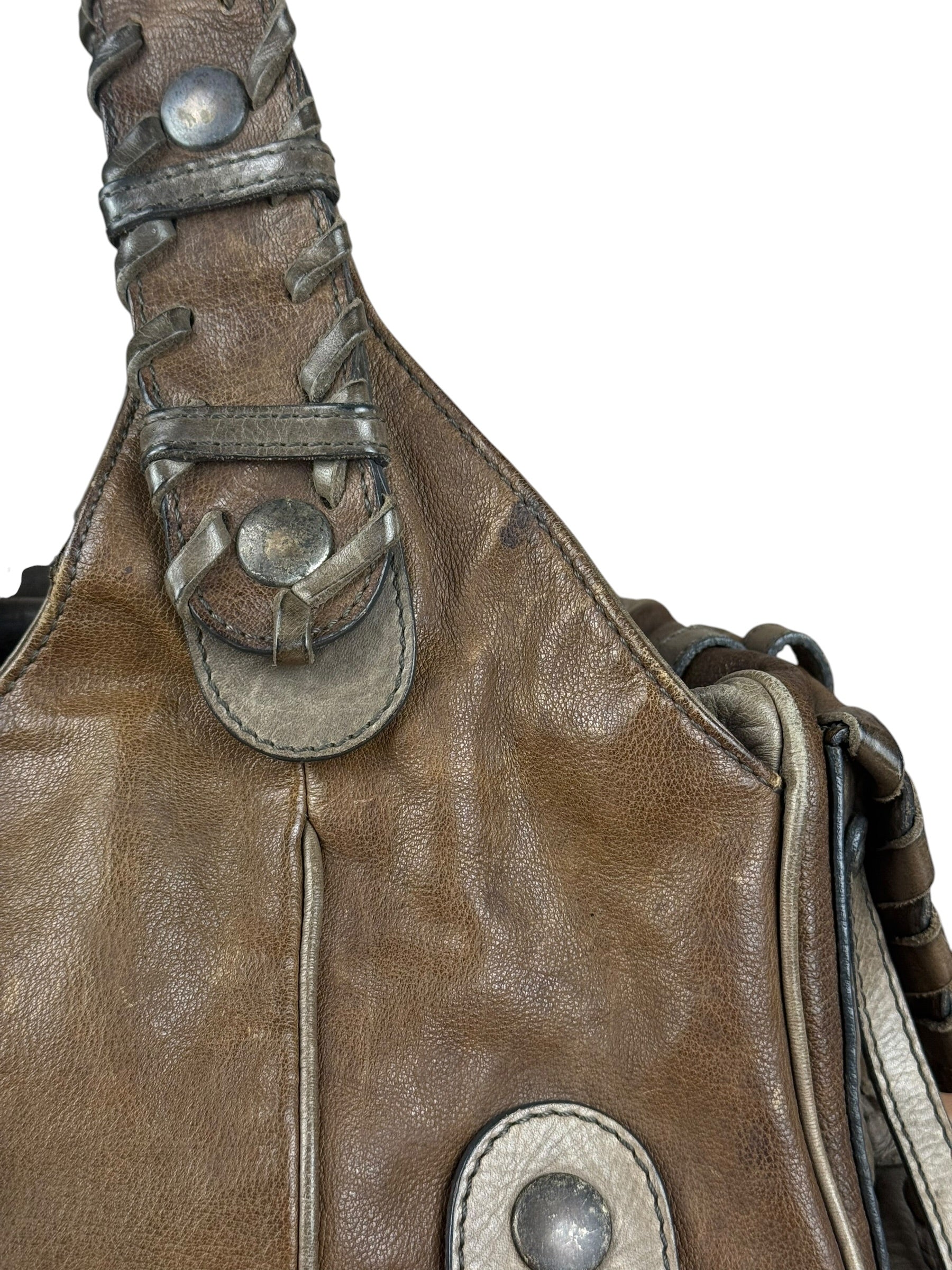 Chloe Vintage Brown Leather Silverado Shoulder Bag