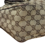 Gucci Vintage Brown Canvas GG Shoulder Bag
