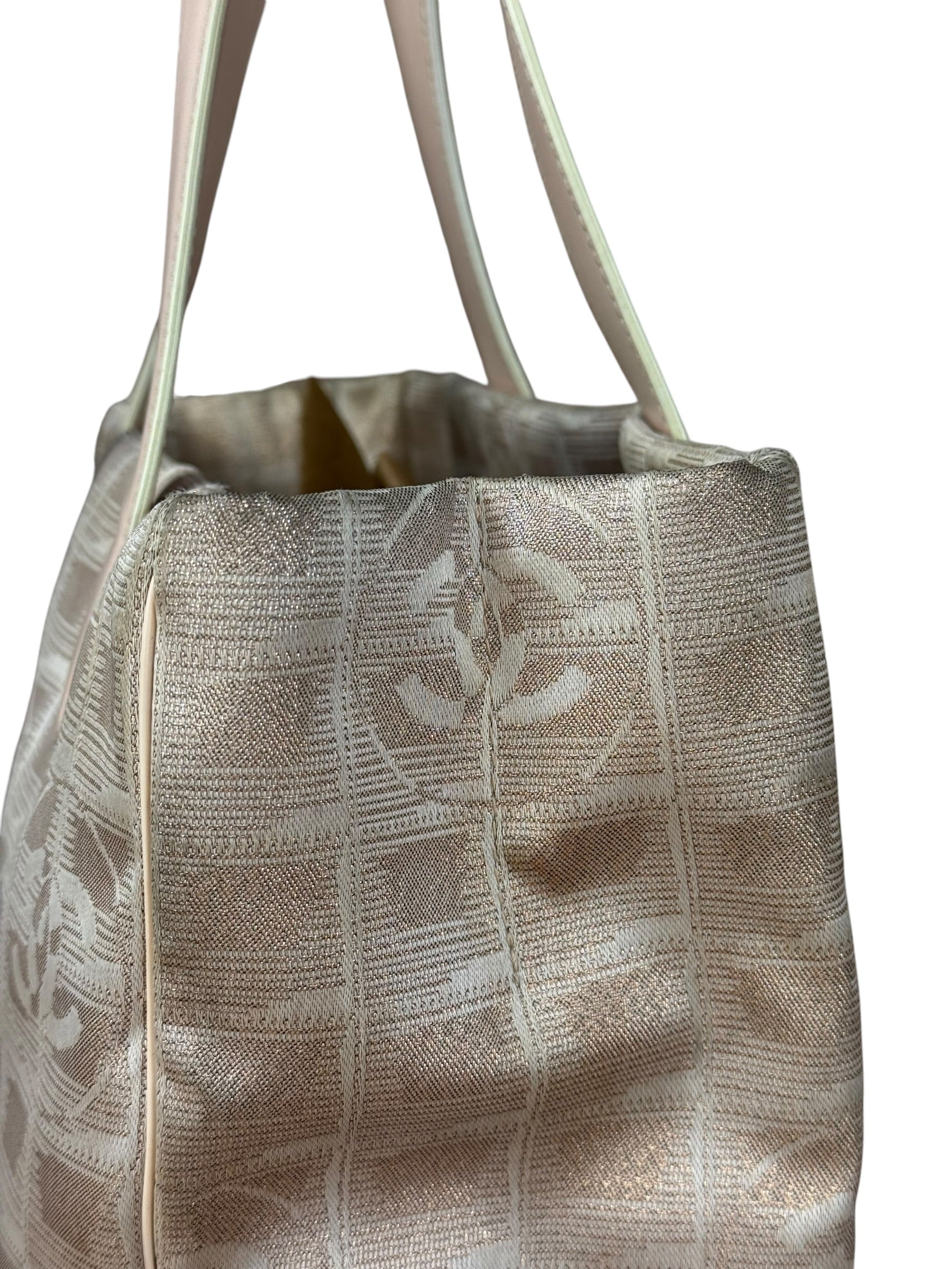 Chanel Pink Metallic Travel Line Tote