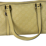 Gucci Yellow Leather GG Abbey Shoulder Bag