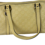 Gucci Yellow Leather GG Abbey Shoulder Bag