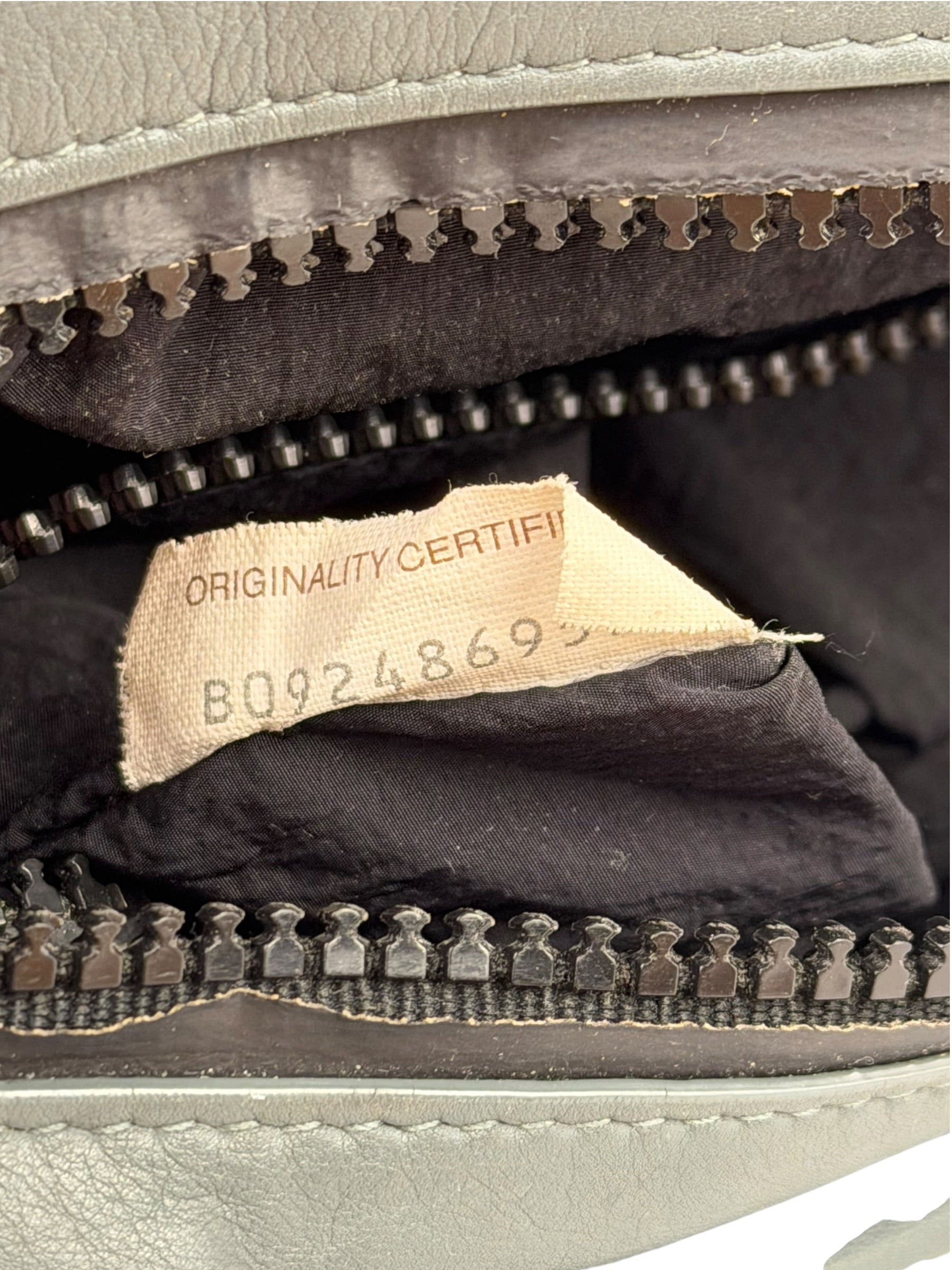 Bottega Veneta Grey Leather Pouch