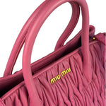 Miu Miu Pink Nappa Leather 2Way Tote Bag