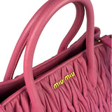 Miu Miu Pink Nappa Leather 2Way Tote Bag