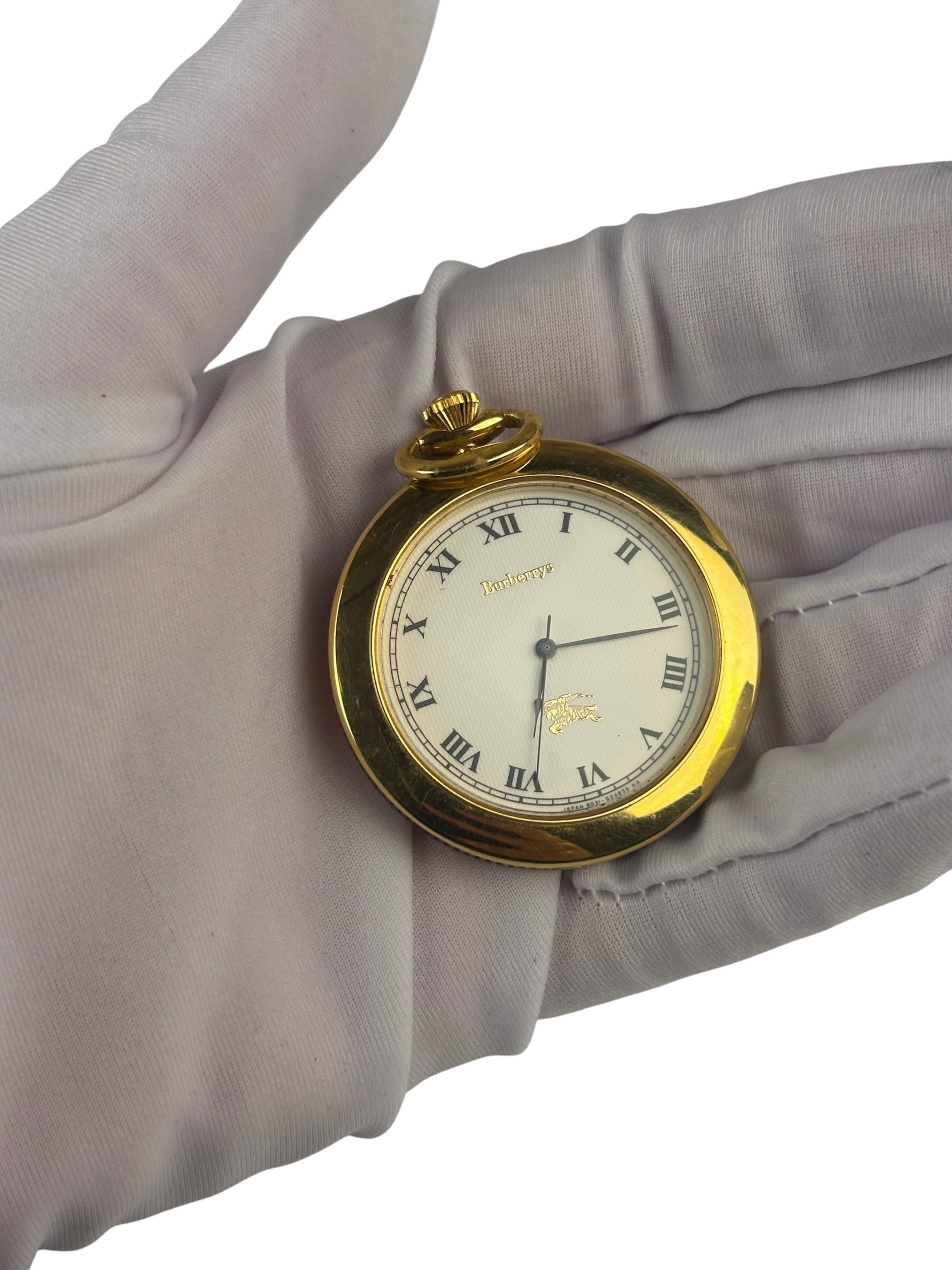 Burberry's Vintage White Roman Numeral Pocket watch